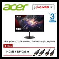 ACER Nitro XV240Y P XV240YP 23.8" 144Hz IPS FreeSync G-Sync Compatible FHD Gaming Monitor