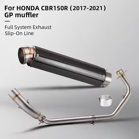 For HONDA CBR150R 2017-2021 Motorcycle Exhaust Titanium Alloy Muffler with Header Front Mid Link Pip
