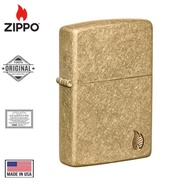 Zippo Armor® Tumbled Brass Flame Design