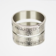 泰國硬幣戒指 1 泰銖 1962 年男士硬幣戒指 女士硬幣戒指