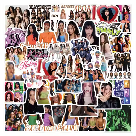 60/120PCS New Katseye Kpop Girl Group Graffiti Stickers Decoration DIY Notebook Diary Motorcycle Ska
