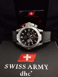 SWISS ARMY DHC+ SA 2187MB ORIGINAL LEATHER SILVER DIAL ORENZ