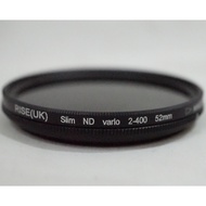 Rise Slim ND Vario 52mm Variable Adjustable Filter ND2 - ND400 52 mm