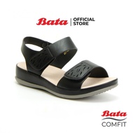 Bata COMFIT รองเท้าเพื่อสุขภาพ Comfortwithstyle รองเท้าแตะ รองเท้าลำลอง รองเท้ารัดส้น สำหรับผู้หญิง สีดำ รหัส 6616596