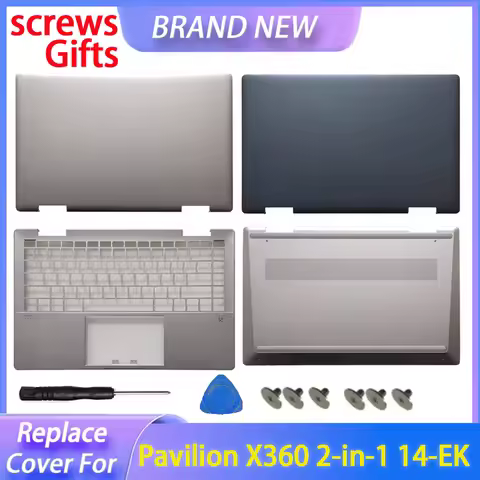 Replace Cover For Pavilion X360 2-in-1 14-EK TPN-W155 Laptpo LCD Back Cover Palmrest Lower Bottom Ca