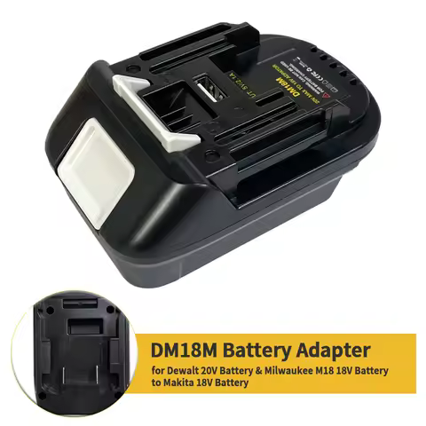 Electric Power Tool Adapter Converter DM18M Battery Adapter for Dewalt DCB200 DCB205 20V Lithium to
