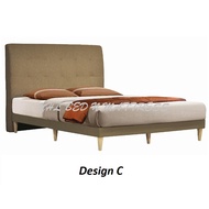YHL Sophia C Divan Bed Frame With Wooden Leg (22 Colours)  (Available In 4 Sizes)