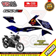Striping GSX S 150 Variasi - Stiker Motor GSX 150 S Desain Hayabusa