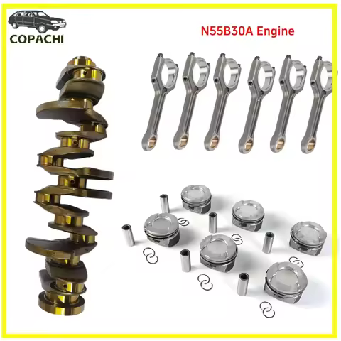 1Set N55B30A Engine Crankshaft Pistons&Rings Set &Connecting Rod For BMW E70 X5 xDrive35i E92 335xi 