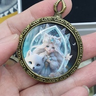 Fox Fairy Nine-Tailed Thangka Round 39.3 X 39.5+9.4 Long Type 50.7 X 40.5 X 7.4 King Kong Hoe Buckle