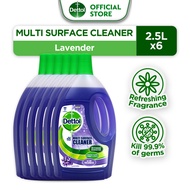 [Bundle of 6] Dettol 4-in-1 Disinfectant Multi Surface Cleaner 2.5L (Lavender/Green Apple/Citrus/Jas