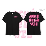 Adlv High Quality Cotton T-Shirt [Cotton] Model 27 ADLV Logo Pink Letter
