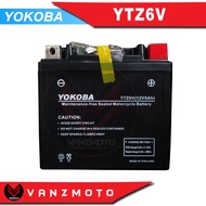 Yokoba YTZ6V Motorcycle Battery made in Thailand best for Honda Click125/Click150/Beat/ADV160/CBR150