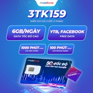 Sim 4G MobiFone TK159 miễn phí 6GB/ngày data tốc độ cao miễn phí các cuộc gọi nội mạng dưới 10 phút