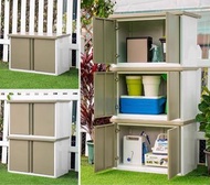 	(日本Hi-SHINE海山)防鏽組合收納櫃-戶外多功能儲物櫃多層櫃陽台庭院防雨防曬櫃子(T5242)	