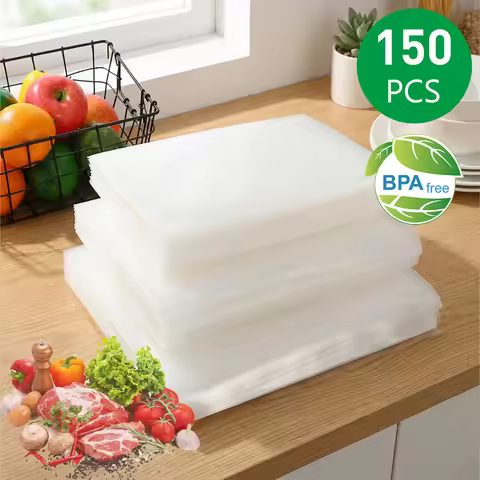 Vacuum Sealer Bags for Food, 150 Pcs (3 Sizes Combo), BPA Free, Food Storage for Freezer Sous Vide M