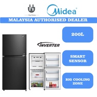 Midea Double Two Door Fridge Inverter Refrigerator PETI SEJUK 冰箱雪柜 (230L) MD-232V MD-232