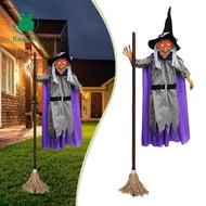 [Kesoto] Halloween Hanging Animated Talking Witch Haunted House Creep Prop for Patio