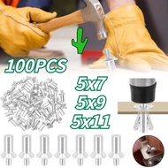 100pcs 5x7/5x9/5x11MM Rivet Aluminum Frame/ Bolt Dynabolt Nail Anchor /Nail Filler Frame Angkur Meta