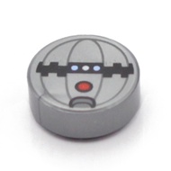 COOLPON|This Is LEGO Parts Plain Silver Tile Round 1x1 98138pb008 98138