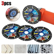 3PCS 4.5"(115MM) Diamond Multi-purpose Saw Blades for Marble, Quartz, Stone, Tile, Metal, Plastic An