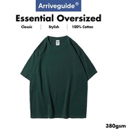 Arrive Guide 280gsm Unisex Oversized Plain Tshirt / Baju Oversize Tee / Tshirt Oversized - Forest Gr