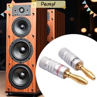 PDONY Musical Sound Banana Plug,  Gold Plated Nakamichi Banana Plug, 4MM Speakers Amplifier 4MM Banana Connector Black&amp;Red Banana Connectors Plugs Jack