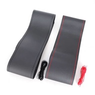 Universal Microfibre Leather Myvi Axia Waja Bezza Car Steering Cover Wrap Jahit Steering Self DIY Se