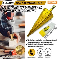 4-32MM HEAVY DUTY HSS STEP DRILL BIT STEP DRILL BIT FOR PVC WOOD METAL ALUMINIUM COPPER HOLE DRILLIN