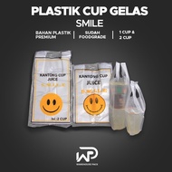 (50 PCS) Smile Plastic Cups | Plastic Drink Bags 1 cup 2 Cups | Plastic Bags BENING