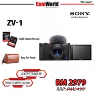 Sony ZV-1 / ZV1 with 64GB Card & Pouch Bag (SONY MALAYSIA)