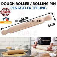 MALAYSIA STOCK- Wooden Rolling Pin Dough Roller / Kayu Penggelek Doh Penggelek Tepung Kayu Pencanai 