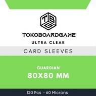 TokoBoardGame Premium Ultra Clear Card Sleeves 80x80 mm - Board Game - Guardian