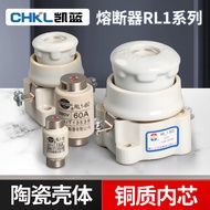 Spiral Fuse RL1-60 Fuse Machine 15A100A200A Base Fuse Machine Tool Fuse Tube 6A30A