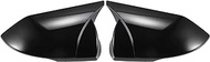 X AUTOHAUX 1 Pair Car Rear View Driver Passenger Side Mirror Cover Cap Overlay Gloss Black for Hyundai Elantra 2021 2022 2023 Mirror Guard Covers Exterior Decoration Trims