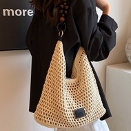 Free shipping Beach Summer Bag for Women Mesh Woven Shoulder Bag Adjustable Strap Handbag Large Capa