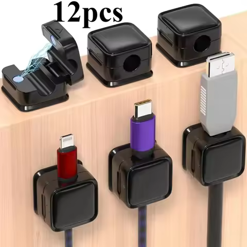Magnetic Cable Clips Cable Smooth Adjustable Cord Holder Under Desk Cable Management Wire Keeper Cab
