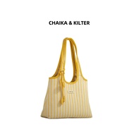 Chaiai Kliter Tote Bag Women Branded  Stripe Handbag Women Sling Bag Underarm Bag Large Capacity