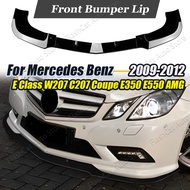 C207 W207 Front Bumper Splitters Lip For Mercedes Benz E Class Coupe E250 E300 E350 E500 AMG 2009-20