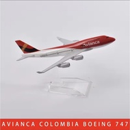 16cm Red Avianca Colombia Airplane Diecast Metal Display Toy Decoration Collection Children's Gift