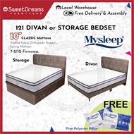 121 Storage Bed | Divan Bed | 10" Classic Mattress Bedset Package