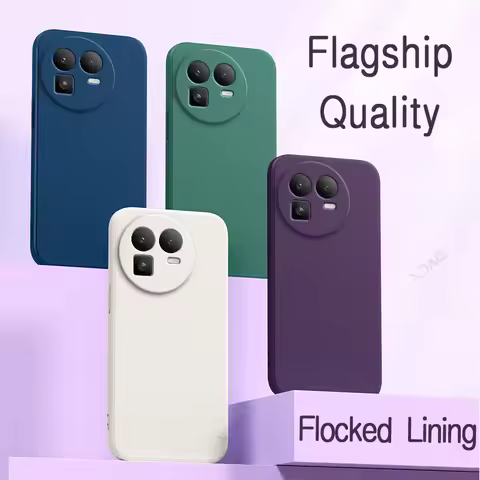 Original Square Liquid Silicone Phone Cases for Realme GT8 GT 8 Pro GT8Pro RealmeGT8 Global Cover So