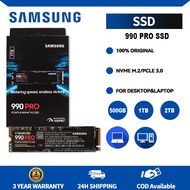 SAMSUNG 990 PRO SSD 500GB 1TB 2TB PCIe 4.0 M ฮาร์ดไดรฟ์โซลิดสเตตภายใน2 2280สำหรับการประมวลผลระดับไฮเ