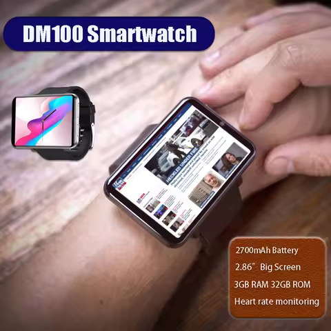 DM100 4G LTE Smart Watch 3GB RAM 32GB ROM 5MP Camera IPS 2700mah Battery 2.86 inch Screen Fitness Sp
