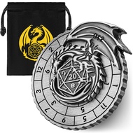 Creative Flying Draong with Wings Shape Metal DND Dice Roulette 7-in-1 Dice Spinning Rotating Roller