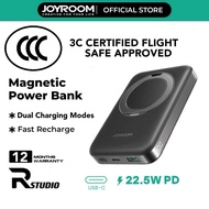 Joyroom JR-PBM12 22.5W Magnetic Wireless Power Bank with Ring Holder 10000mAh-Black