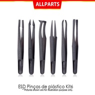 Kit 6 UNITS Anti Static Plastic Tweezers Bga ESD Reballing Cell Electronics