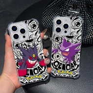 Pocket Monster Gengar Pokemon Clear Phone Case For Samsung A57 A37 A56 5G A55 A54 A53 A17 A16 A15 A0