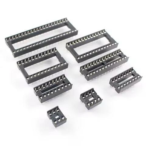 10pcs 2.54mm Pitch 6P 8P 16P 18P 24P 28P 32P 40P 42P DIP Solder Square Narrow Wide IC Socket Connect