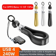 KYBD 240W Short USB4 Cable Portable Keychain C to C  Fast Charging Short cord  for Laptop Phone for 